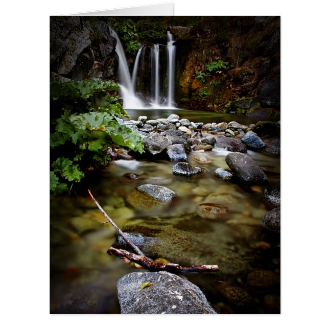 Crystal Creekの上部の滝 (正面)