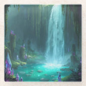 Crystal Falls of the Hidden Realm ガラスコースター (正面)