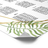 crystal folids greeneryテーブルのパーティー結婚/s ポスター (角)