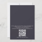 Crystal Forest Rustic Moon Night QR Code Wedding 招待状 (裏面)