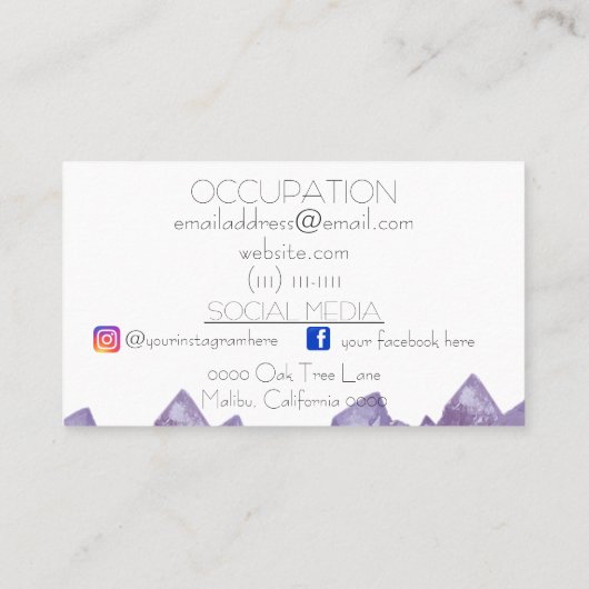 crystal gem名刺 名刺 (裏面)