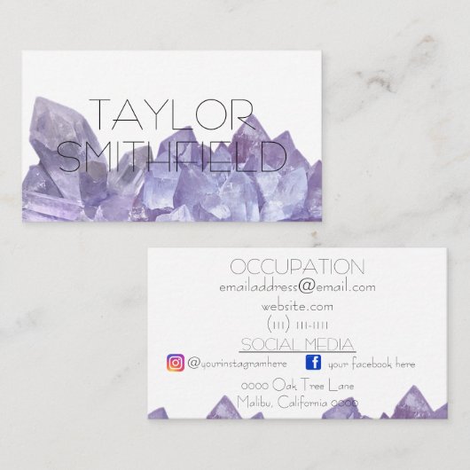 crystal gem名刺 名刺 (正面/裏面)