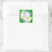 Crystal Gem Frame for Company Personal Info Square スクエアシール (バッグ)