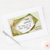 Crystal Gem Frame for Company Personal Info Square 長方形シール (封筒)