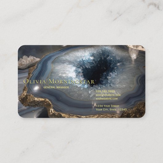 Crystal Geode Metaphysical  名刺 (裏面)