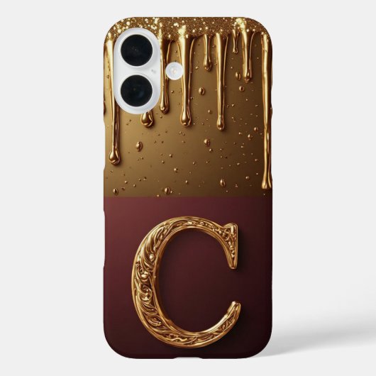 💎 Crystal Glitter C Monogram Dripping Luxe  Case-Mate iPhoneケース (裏面)