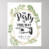 crystal greenery foliage THIS WAY FINGER POINTING ポスター (正面)