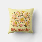 Crystal Healing Throw Pillow  Spiritual Home Decor クッション (裏面)