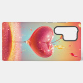 Crystal Heart Cocktail Phone Case Samsung Galaxyケース (裏面横)