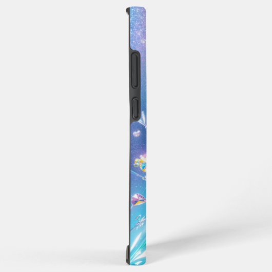 Crystal Heart Light Burst Phone Case Samsung Galaxyケース (右側面)