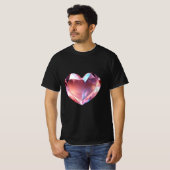 Crystal Heartbeat: Glass Heart Apparel Design Tシャツ (正面フル)