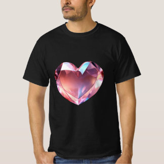 Crystal Heartbeat: Glass Heart Apparel Design Tシャツ