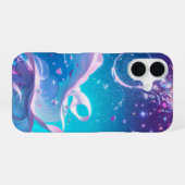 Crystal Hearts & Ribbons Phone Case iPhone 16ケース (裏面横)