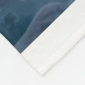 Crystal Ice Whale in Enchanted Frozen Cavern フリースブランケット (角)