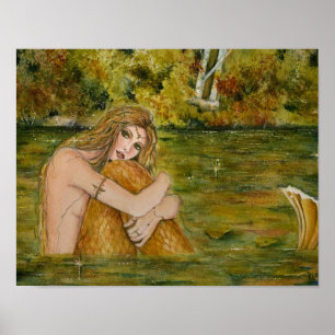 Crystal Lake Mermaid Poster By Renee L. Lavoie ポスター