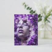 Crystal Mask Woman Adorned with Mineral amethyst C シーズンポストカード (スタンド正面)