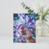 Crystal Mask Woman Adorned with Mineral amethyst C シーズンポストカード (スタンド正面)