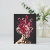 Crystal Mask Woman Adorned with Mineral Crystals シーズンポストカード (スタンド正面)