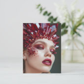 Crystal Mask Woman Adorned with Mineral Crystals シーズンポストカード (スタンド正面)