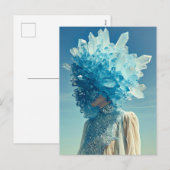 Crystal Mask Woman Adorned with Mineral Crystals シーズンポストカード (正面/裏面)