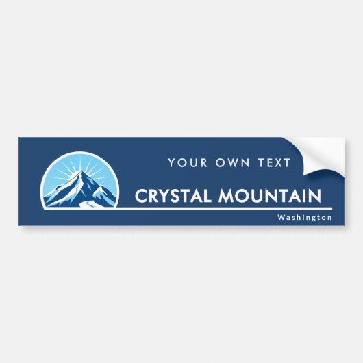 Crystal Mountain Washington ski Bumper Sticker バンパーステッカー (正面)