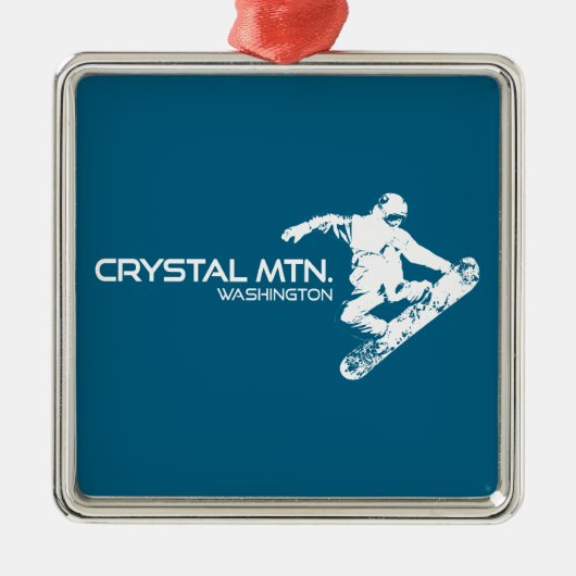 Crystal Mountain Washington Snowboarder メタルオーナメント (正面)
