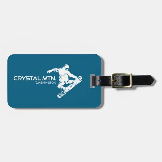 Crystal Mountain Washington Snowboarder ラゲッジタグ (正面横)