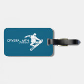 Crystal Mountain Washington Snowboarder ラゲッジタグ (裏面横)