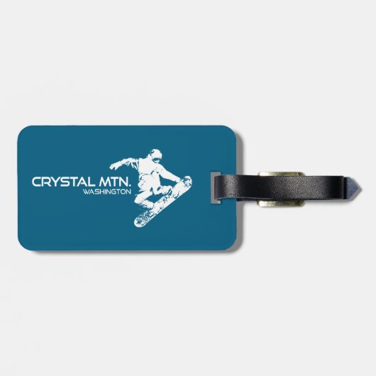 Crystal Mountain Washington Snowboarder ラゲッジタグ (裏面横)