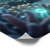 Crystal Octopus Reef Light ポスター (角)