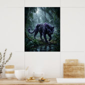 Crystal Panther Night Glow ポスター (キッチン)