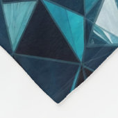 Crystal pattern Ocean Hues Kaleidoscope Pattern フリースブランケット (角)