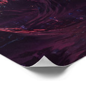 Crystal Peaks under a Vibrant Pink Sunset ポスター (角)