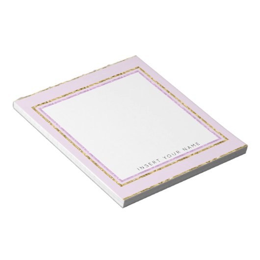 Crystal Pink and Notepad 5.5" x 6" ノートパッド (アングル)