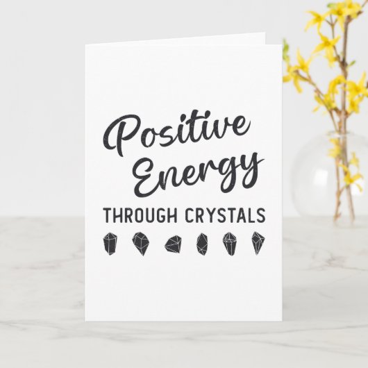 Crystal Positive Energy Through Crystals Healer カード (黄色い花)