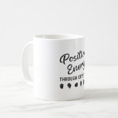 Crystal Positive Energy Through Crystals Healer コーヒーマグカップ (正面左)