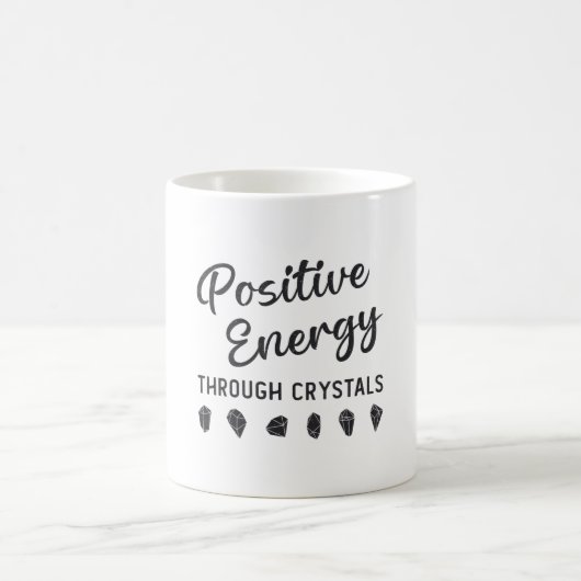 Crystal Positive Energy Through Crystals Healer コーヒーマグカップ (中央)