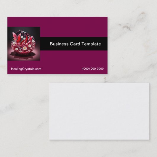 Crystal ruby basket of butterflies 名刺 (正面/裏面)