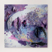 "Crystal Silence" – 紫のポートレート ジグソーパズル (横)