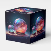 Crystal Snowballs Christmas Holiday Favor Box フェイバーボックス (正面サイド)