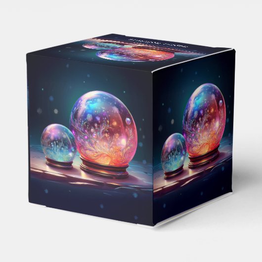 Crystal Snowballs Christmas Holiday Favor Box フェイバーボックス (裏面サイド)