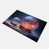 Crystal Snowballs Holiday Doormat ドアマット (アングル)