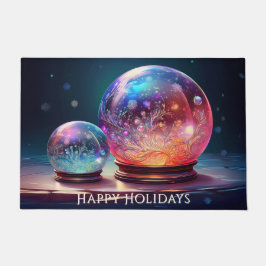 Crystal Snowballs Holiday Doormat ドアマット