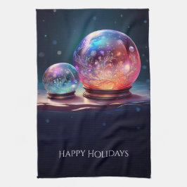 Crystal Snowballs Holiday Kitchen Towel キッチンタオル