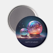 Crystal Snowballs Holiday Magnet マグネット (正面/裏面)