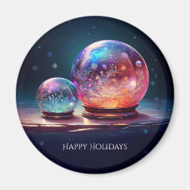 Crystal Snowballs Holiday Magnet マグネット