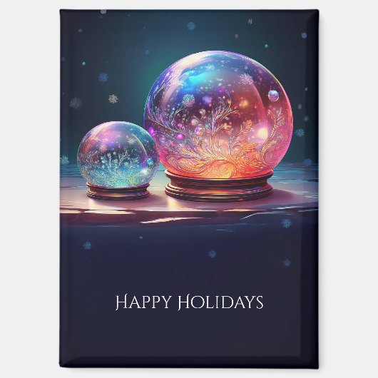 Crystal Snowballs Holiday Magnet マグネット (正面)