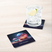 Crystal Snowballs Holiday Paper Coaster スクエアペーパーコースター (インサイチュ)