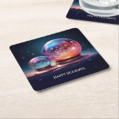 Crystal Snowballs Holiday Paper Coaster スクエアペーパーコースター (アングル)