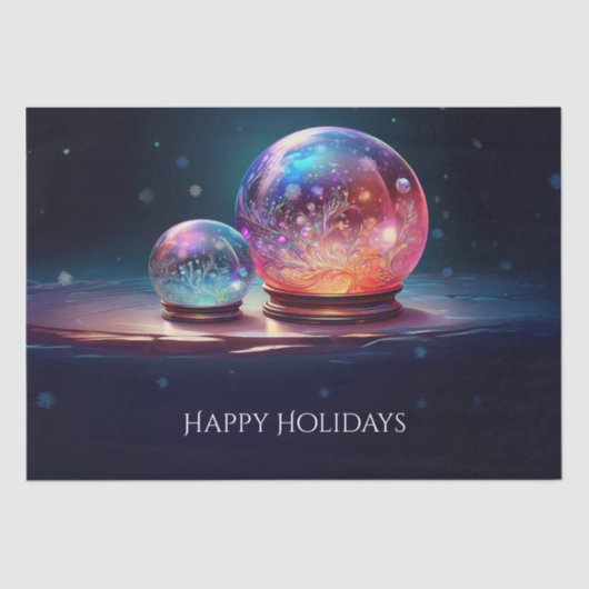 Crystal Snowballs Holiday Tissue Paper 薄葉紙 (正面)